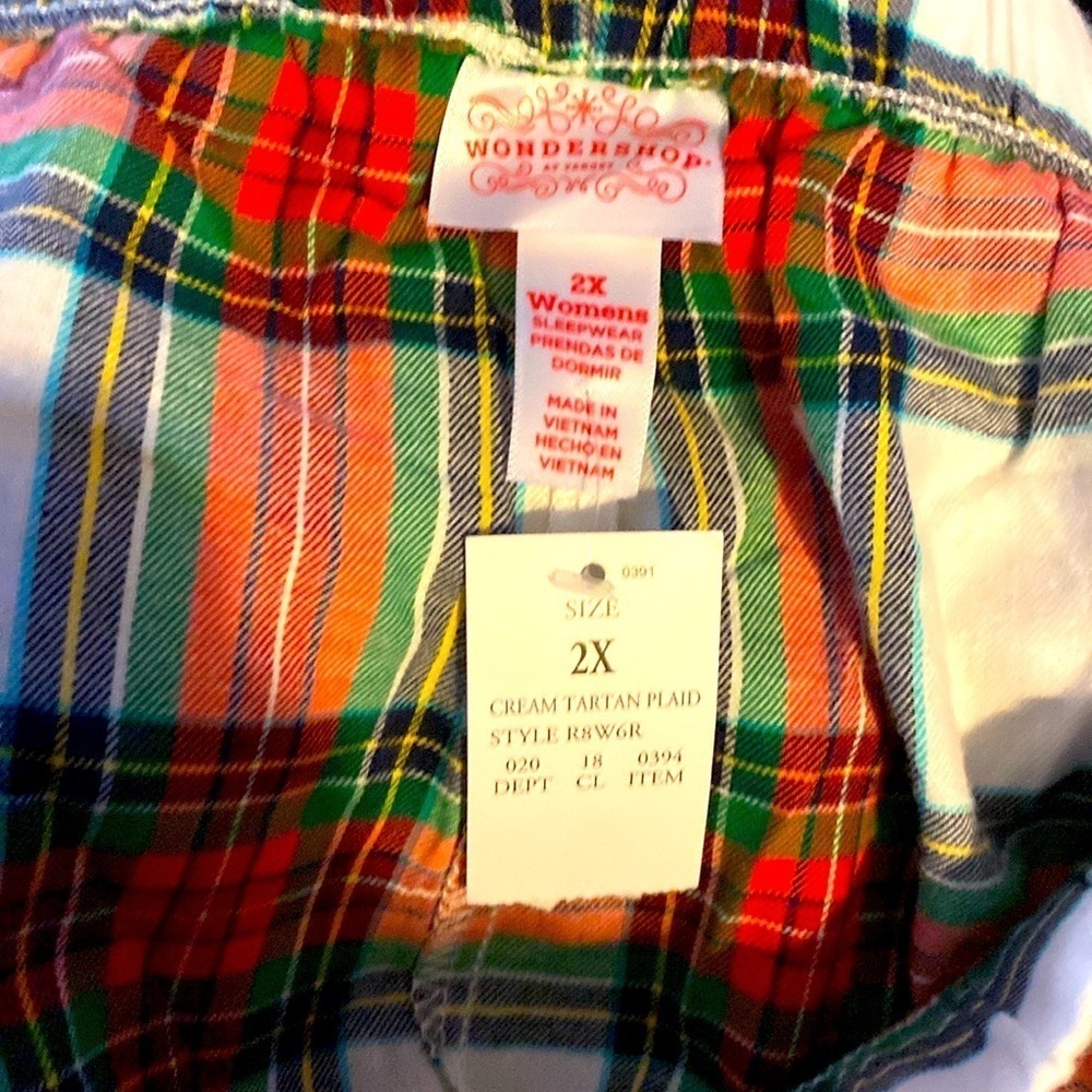 Wondershop Pajama Pants, NWT, Tartan Plaid, Cotton, Sz 2X, XXL , PJ, Comfort - Picture 4 of 7